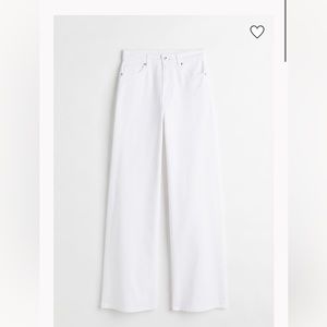H&M Twill Pants. White. Size 10